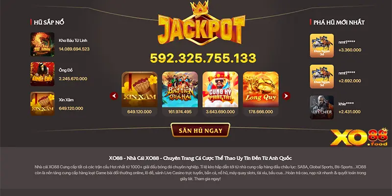 Chơi game cá cược, đánh bài thả ga với kho game của XO88